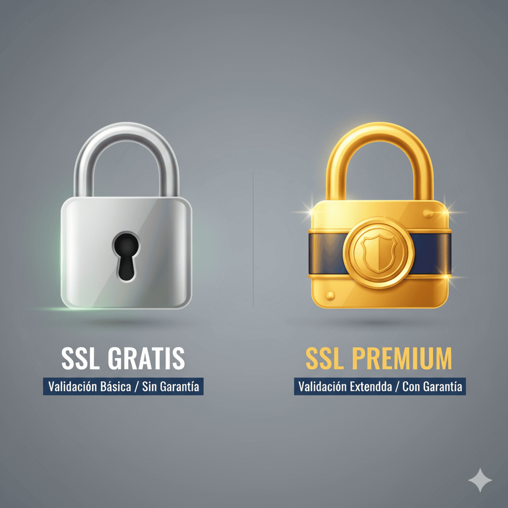 comparativa entre SSL gratis y SSL pagado para sitios web